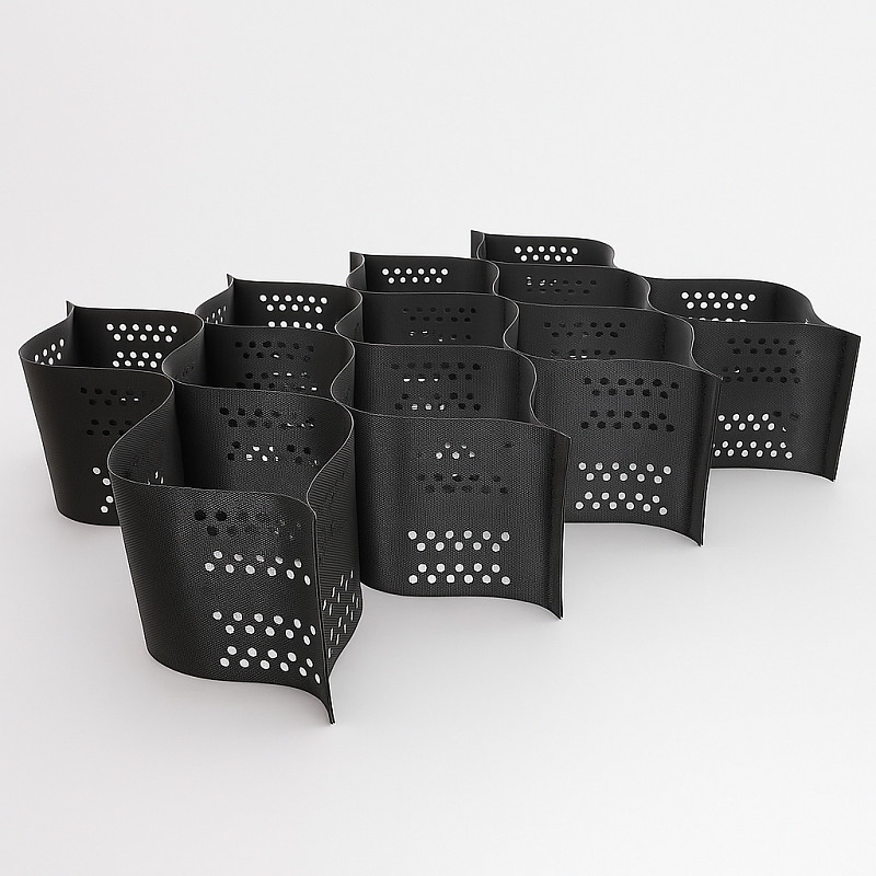 Детальная картинка для анонса Георешетка с перфорацией 2300 x 9000 высота 200 мм.