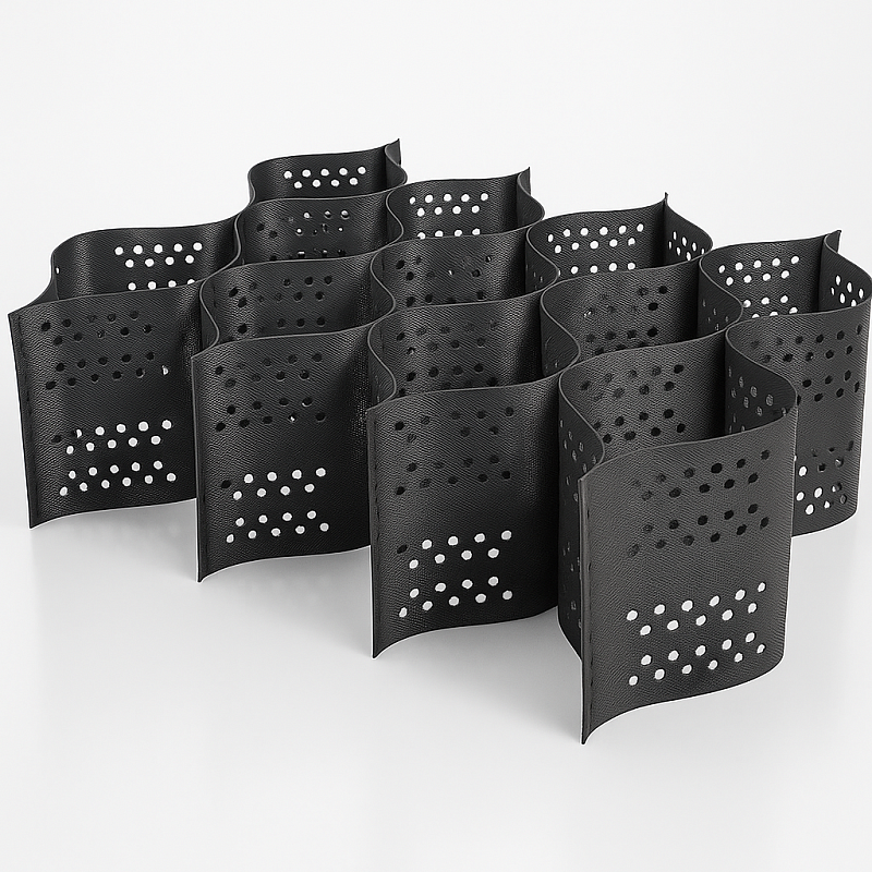 Детальная картинка для анонса Георешетка с перфорацией 2300 x 9000 высота 200 мм.